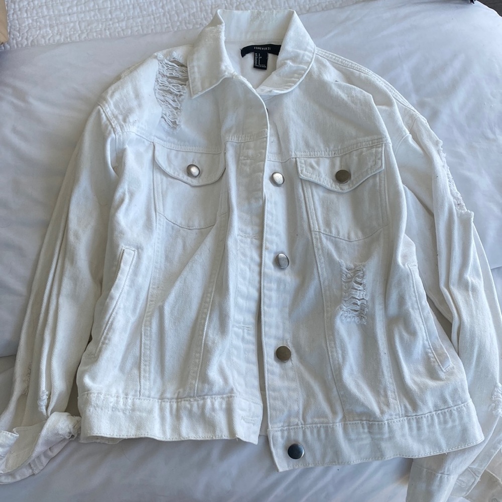 White denim jacket